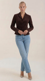 Natasha | Chaqueta de terciopelo con botones