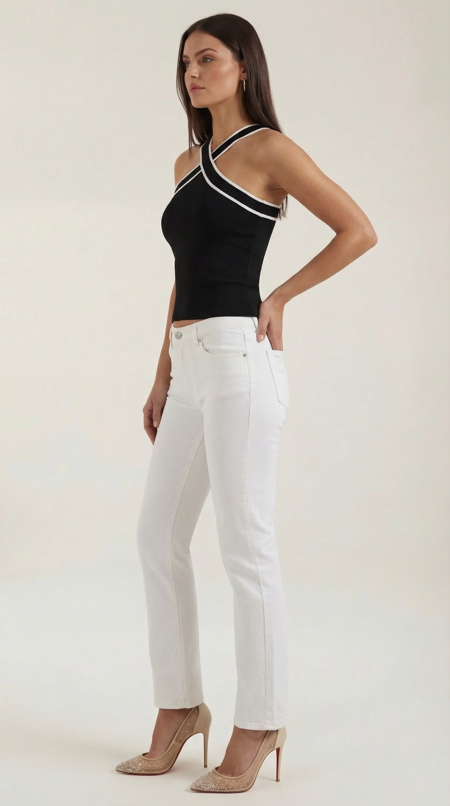 Nia | Top Halter Entrelazado