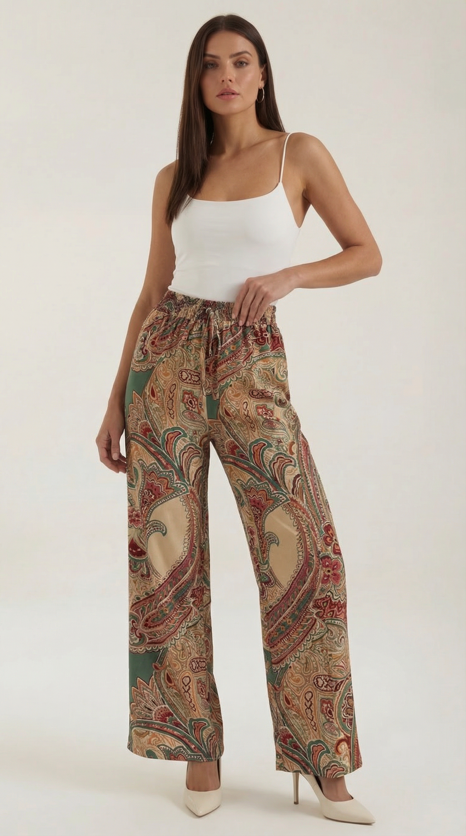 Perla | Pantalón con Estampado Paisley