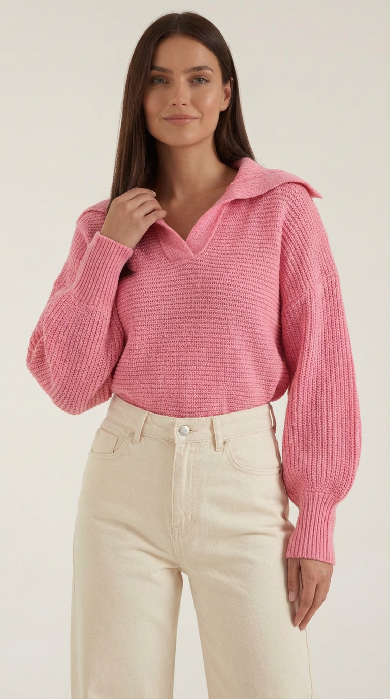 Gemma | Suéter de Punto Grueso con Cuello Alto