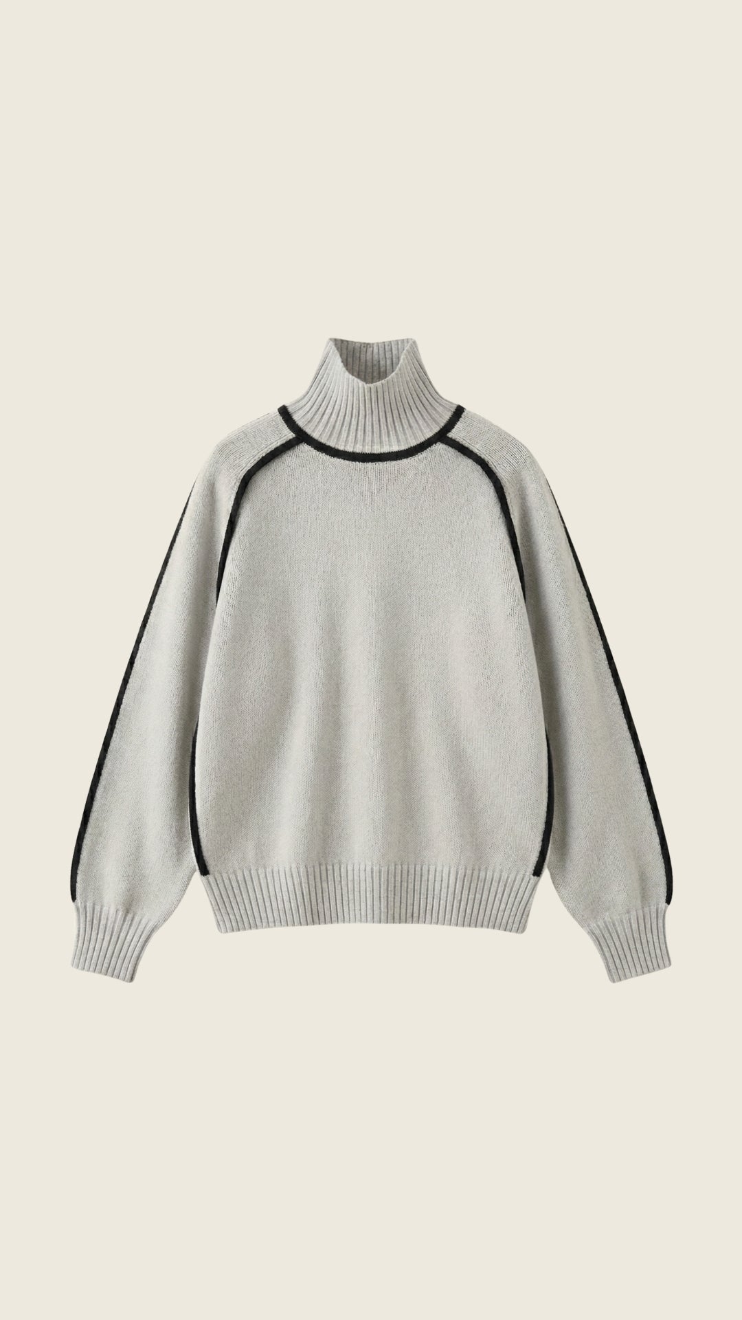 Amaya | Suéter de Cuello Alto con Contraste