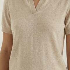 Rita | Camiseta de Punto de Manga Corta