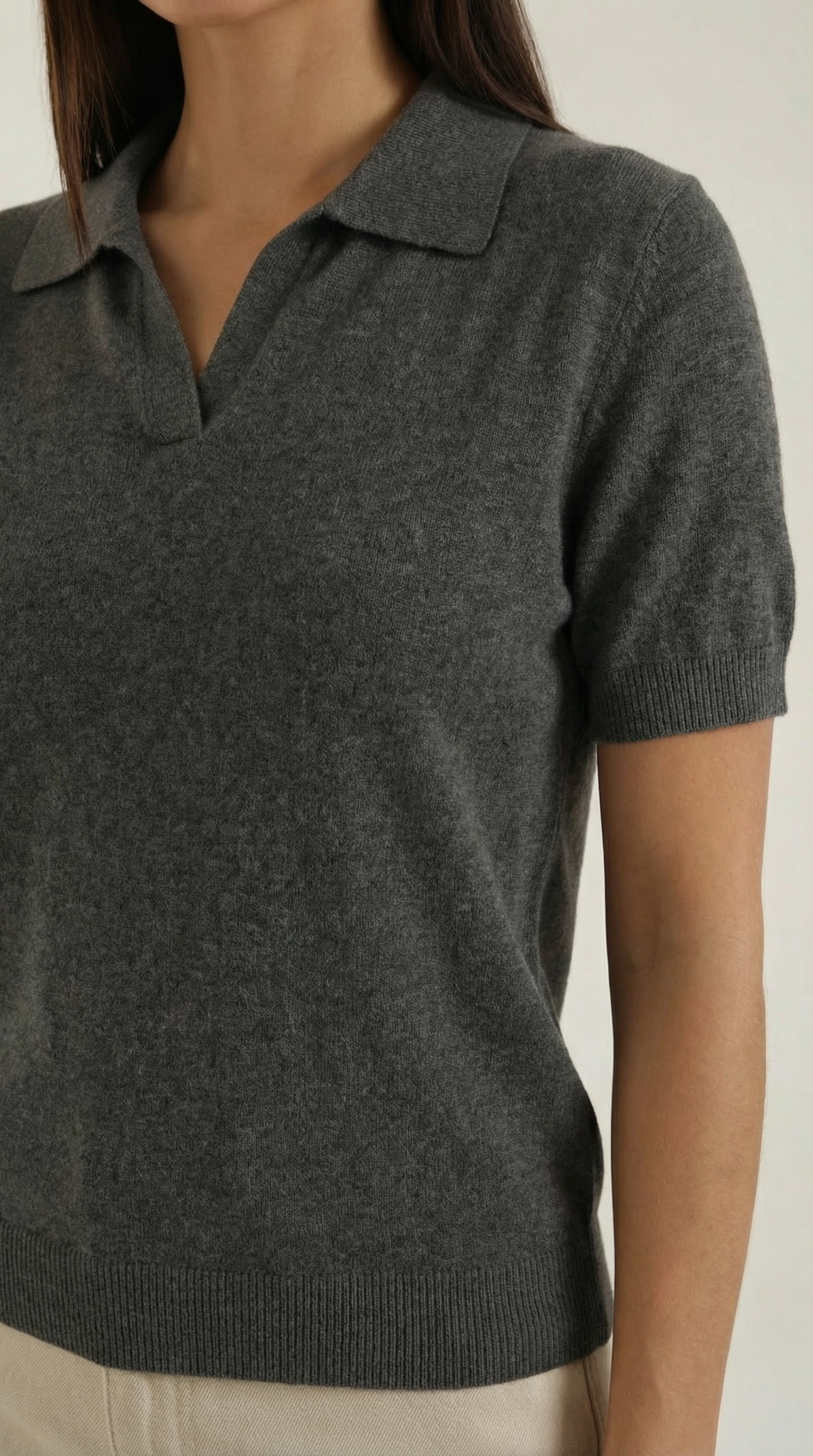 Rita | Camiseta de Punto de Manga Corta
