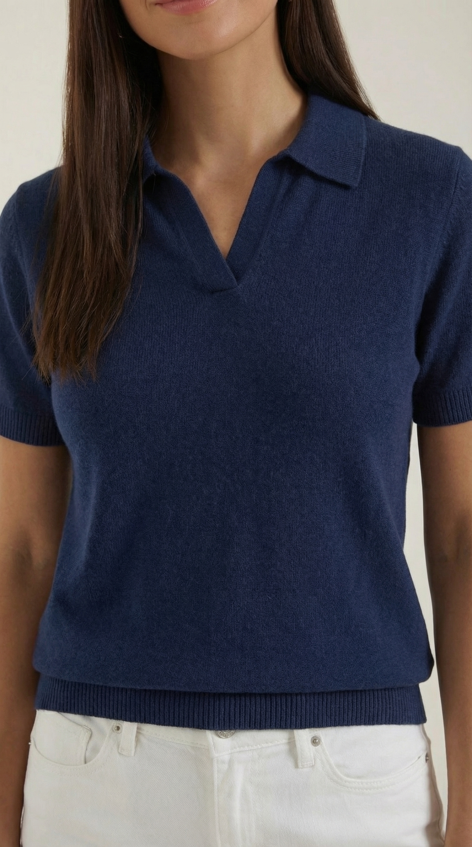 Rita | Camiseta de Punto de Manga Corta