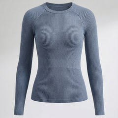 Samantha | Blusa Rizada de Manga Larga
