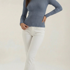 Samantha | Blusa Rizada de Manga Larga