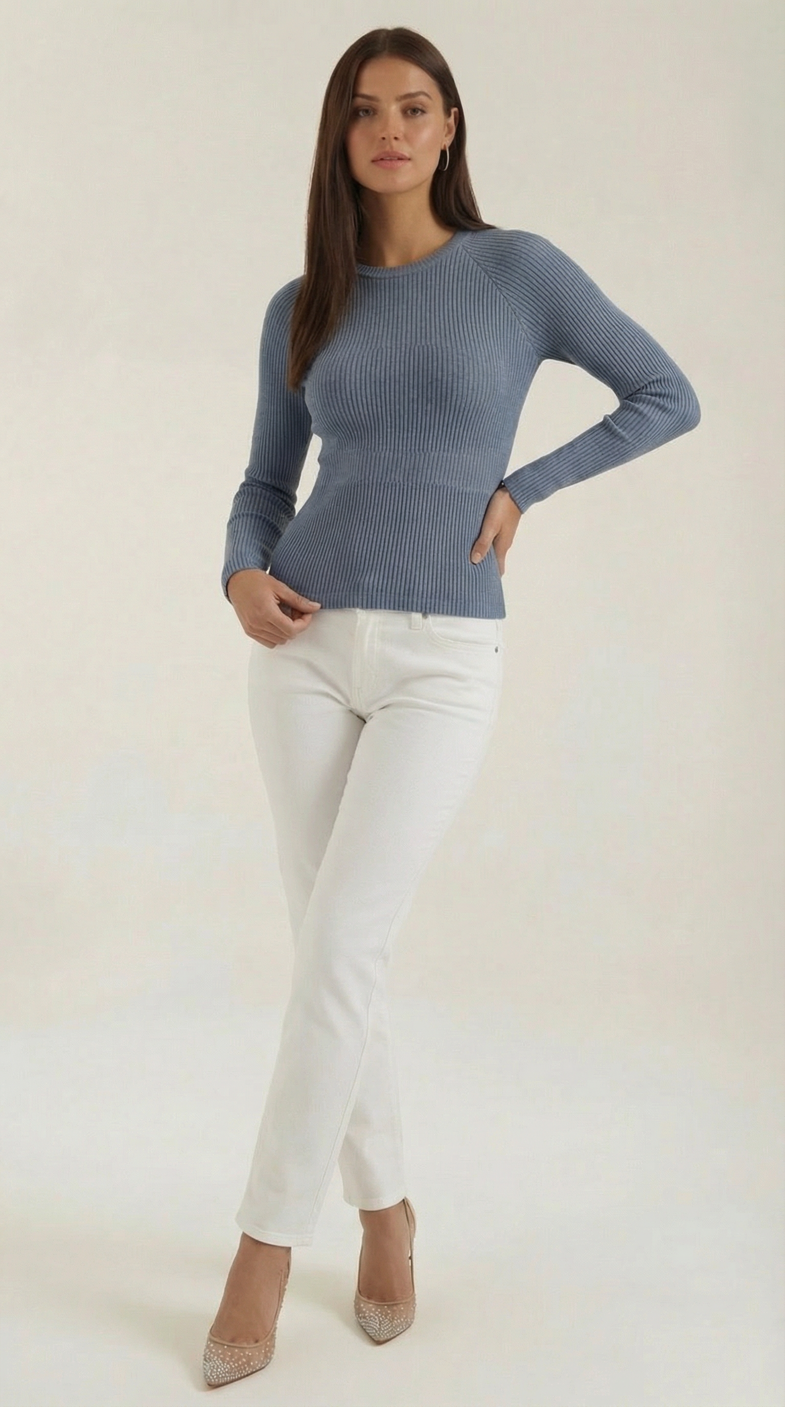 Samantha | Blusa Rizada de Manga Larga