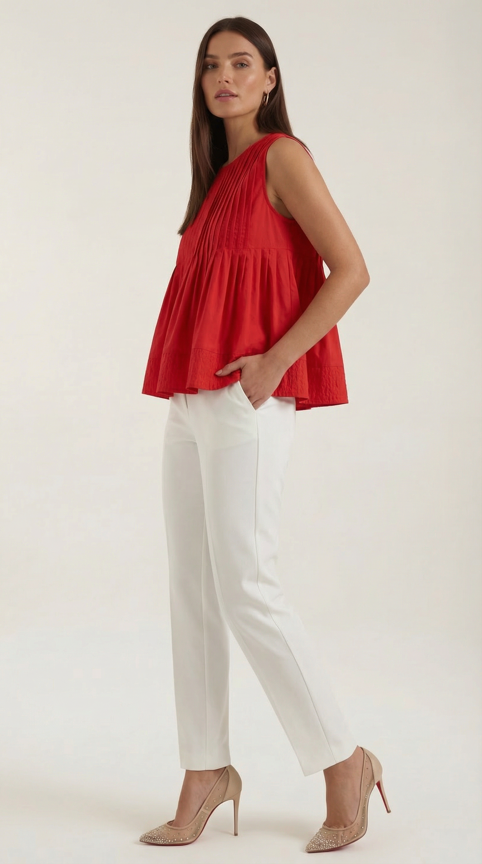 Tess | Top Péplum con Pliegues