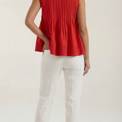 Tess | Top Péplum con Pliegues