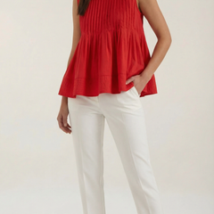 Tess | Top Péplum con Pliegues