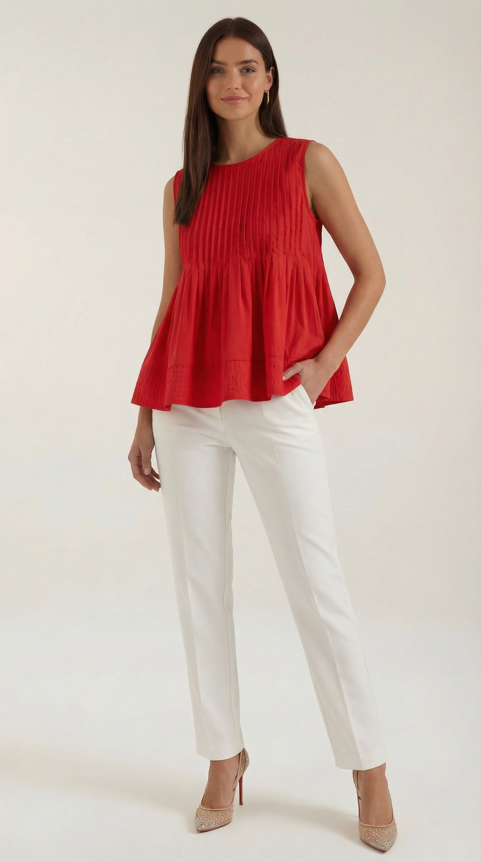 Tess | Top Péplum con Pliegues