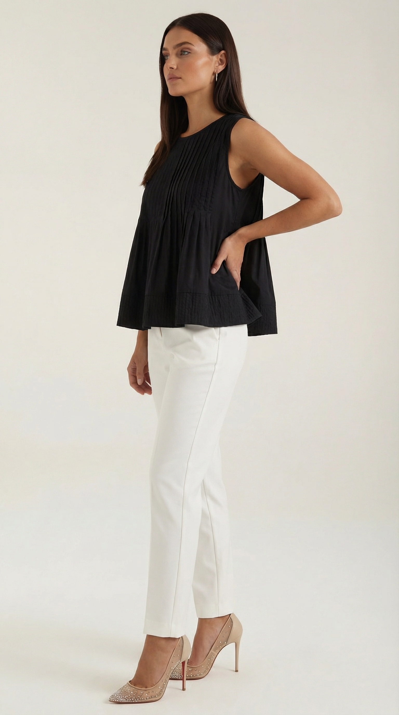 Tess | Top Péplum con Pliegues