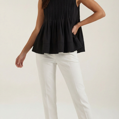 Tess | Top Péplum con Pliegues