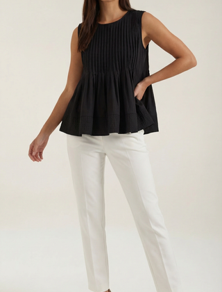 Tess | Top Péplum con Pliegues