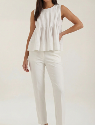 Tess | Top Péplum con Pliegues