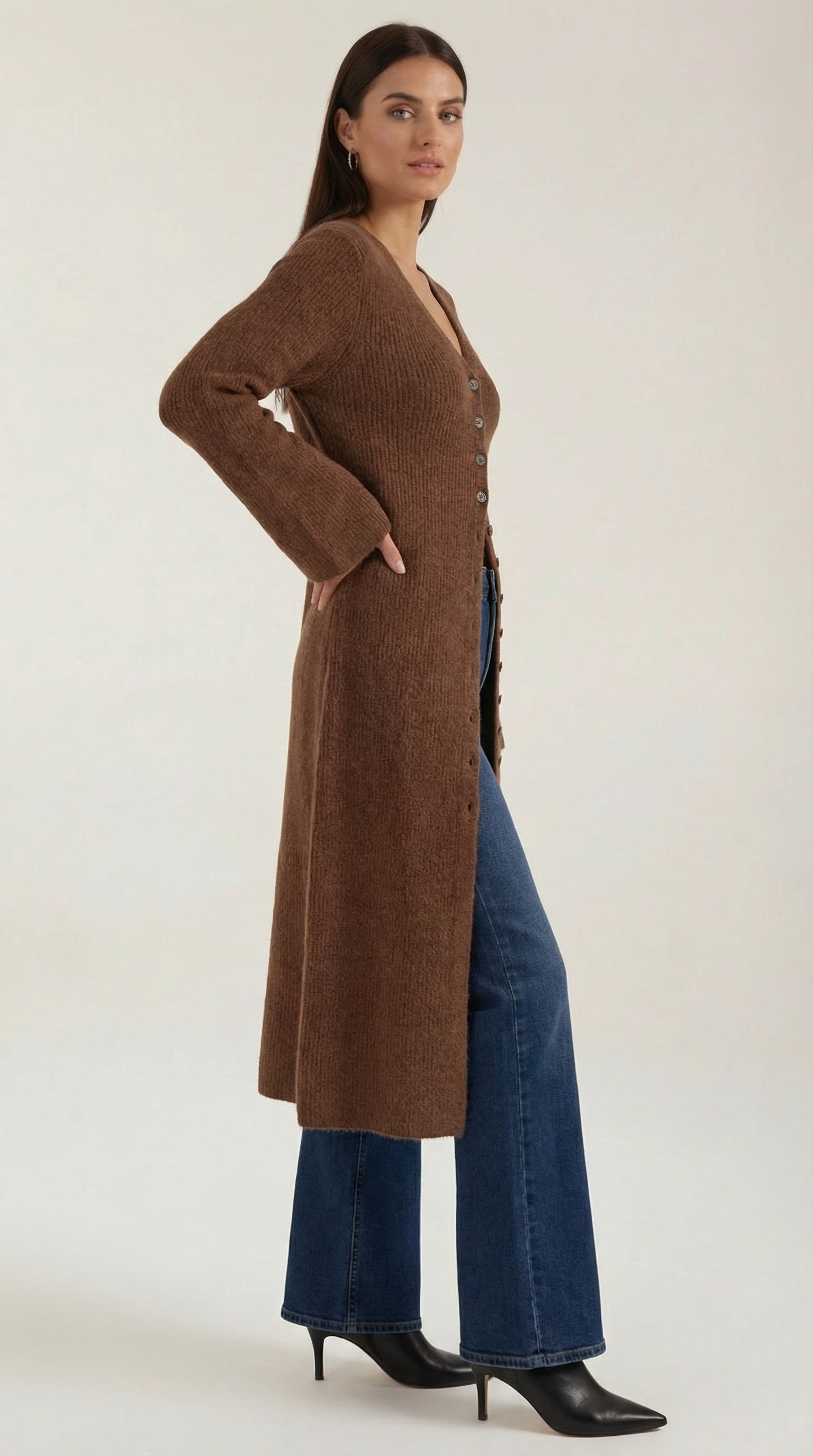Valerie | Cárdigan Maxi con Escote en V