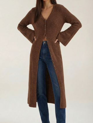 Valerie | Cárdigan Maxi con Escote en V
