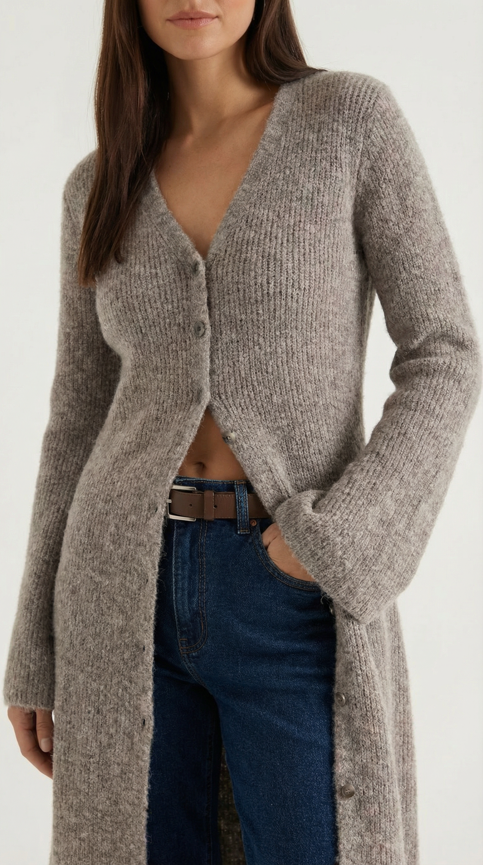 Valerie | Cárdigan Maxi con Escote en V