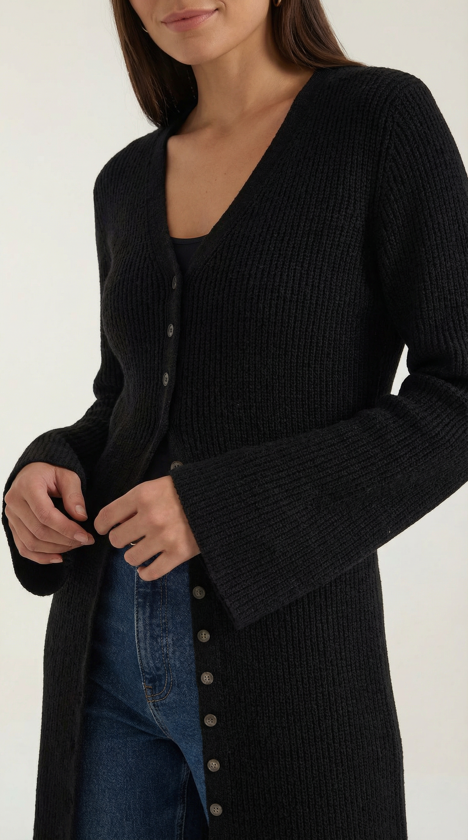 Valerie | Cárdigan Maxi con Escote en V