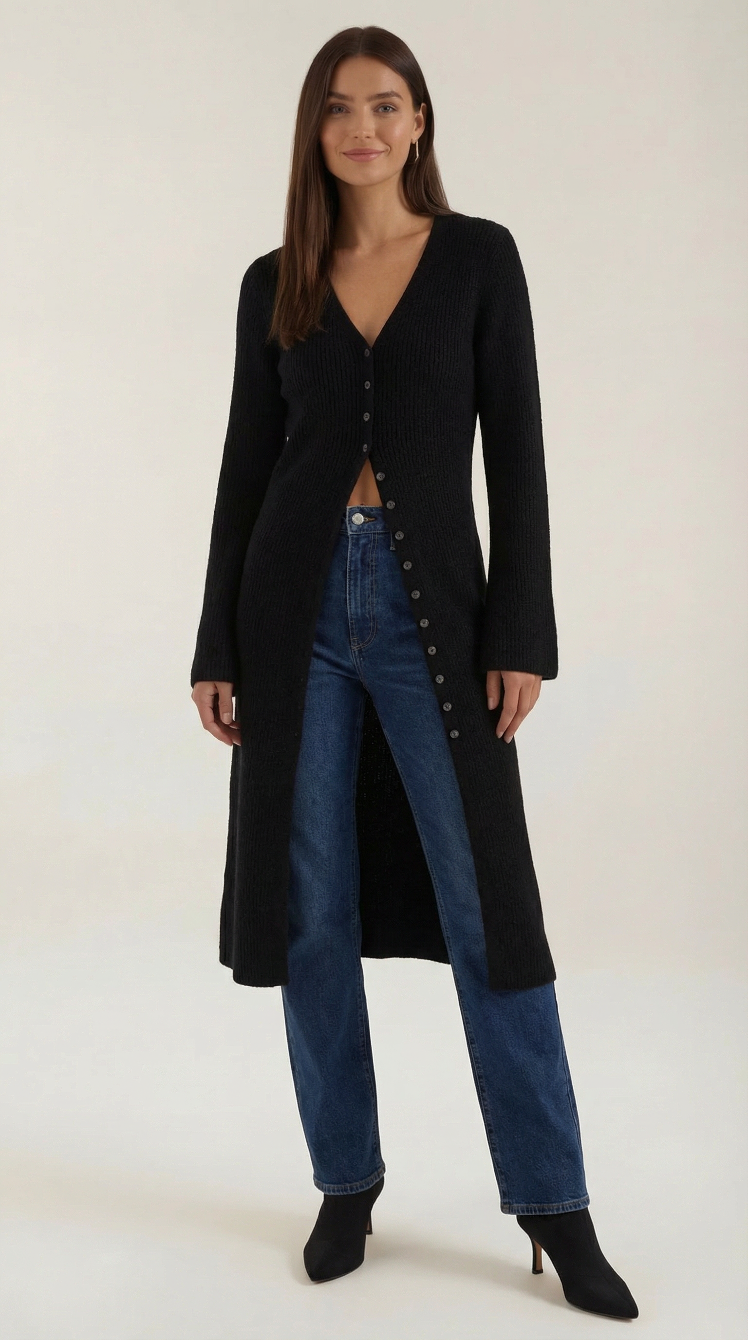 Valerie | Cárdigan Maxi con Escote en V