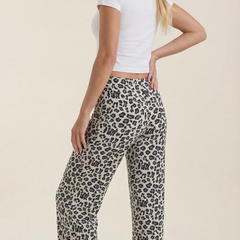 Cleo | Pantalón con Estampado de Leopardo