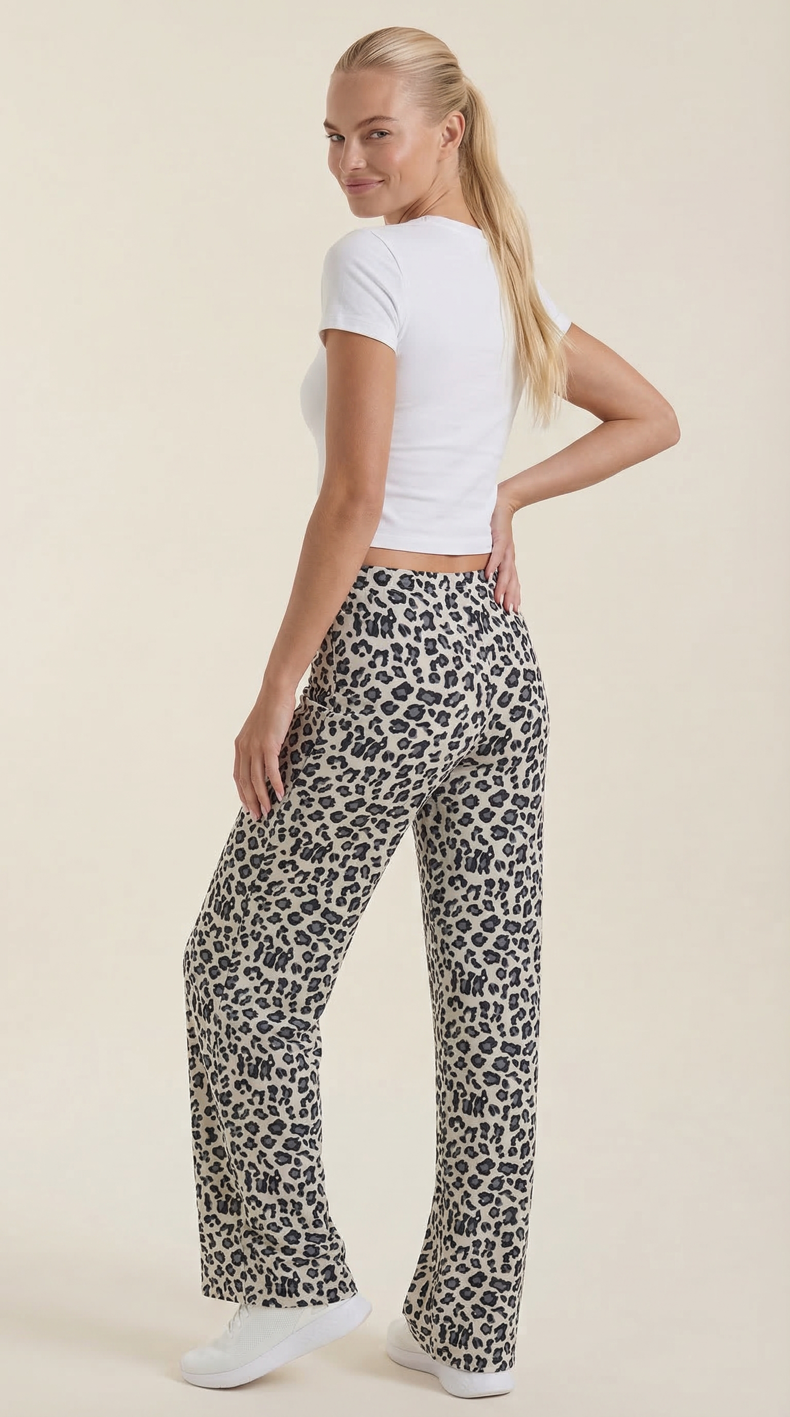 Cleo | Pantalón con Estampado de Leopardo