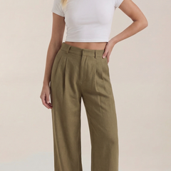Courtney | Pantalón Plisado de Cintura Alta