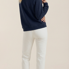 Melinda | Suéter Polo con Media Cremallera
