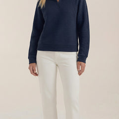 Melinda | Suéter Polo con Media Cremallera