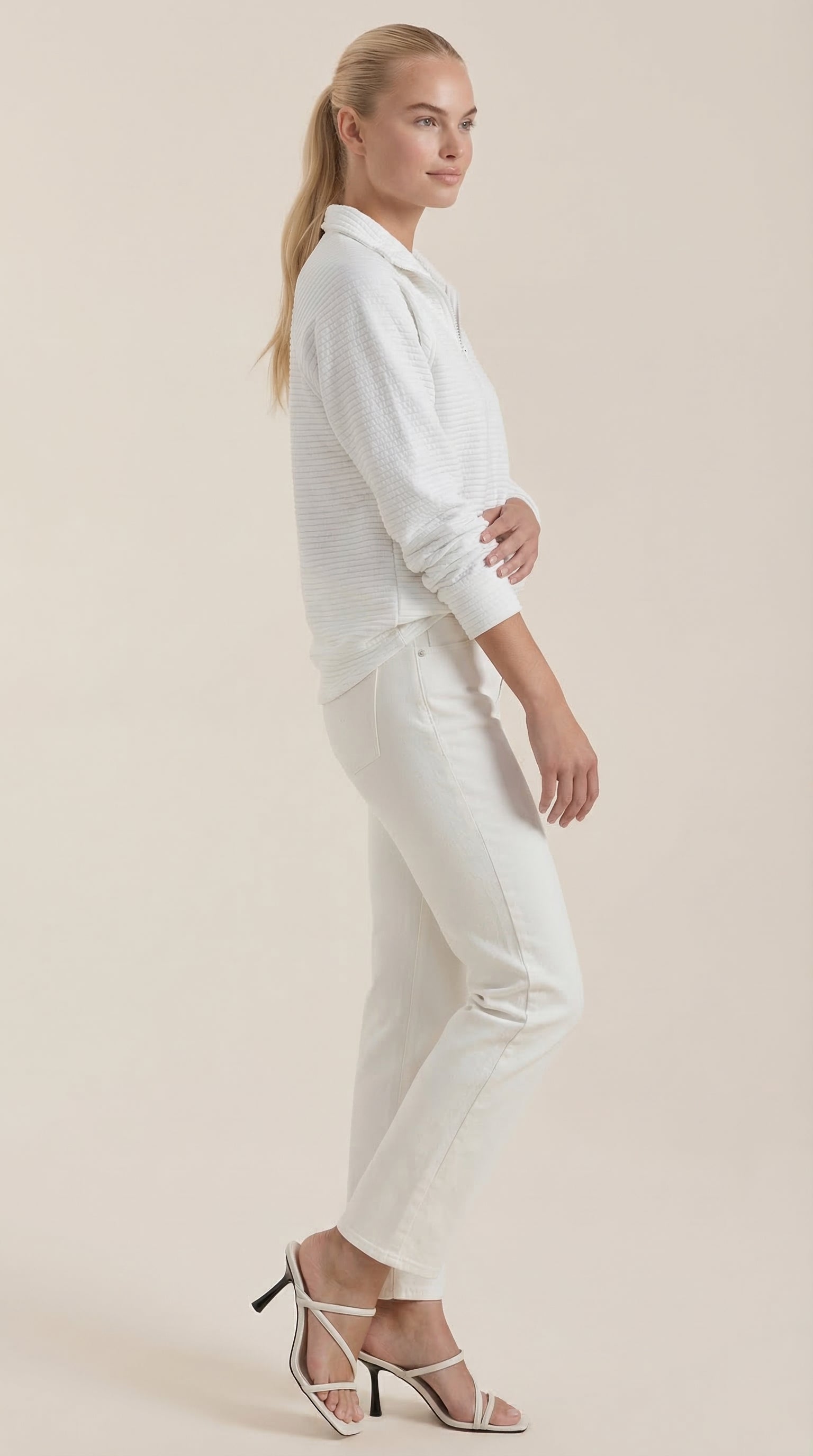 Melinda | Suéter Polo con Media Cremallera