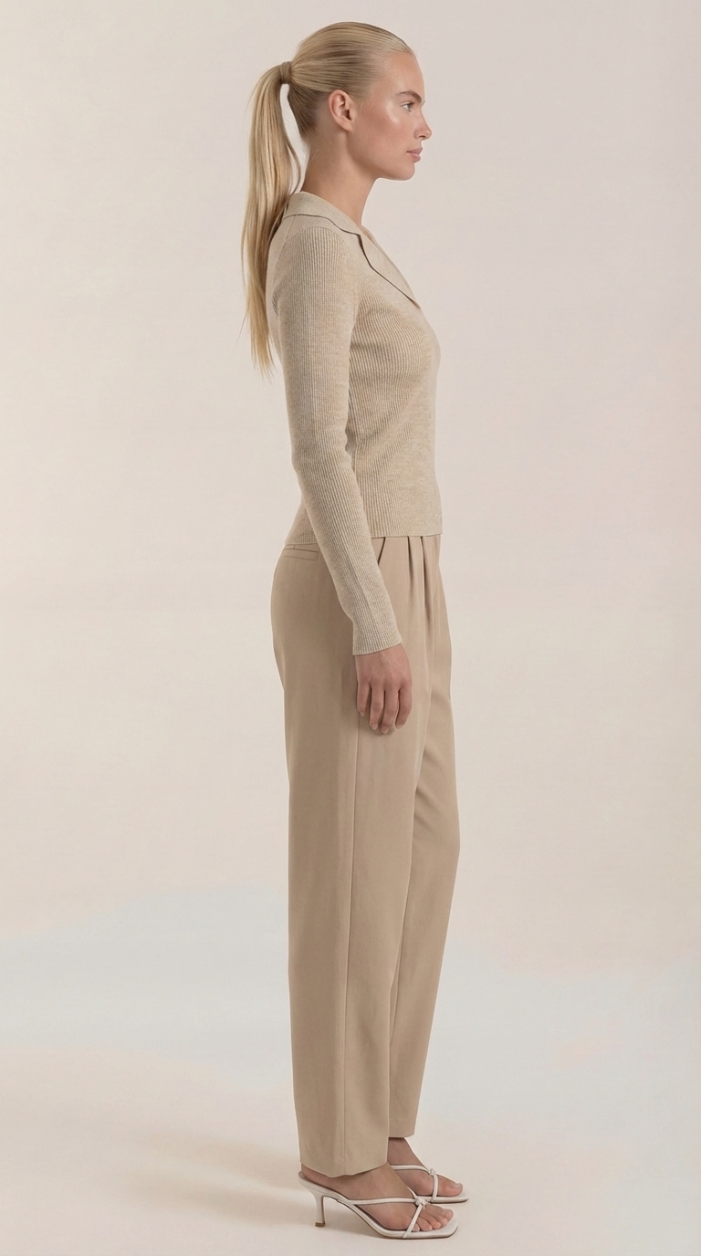 Carlota | Suéter de Punto con Cuello Elegante