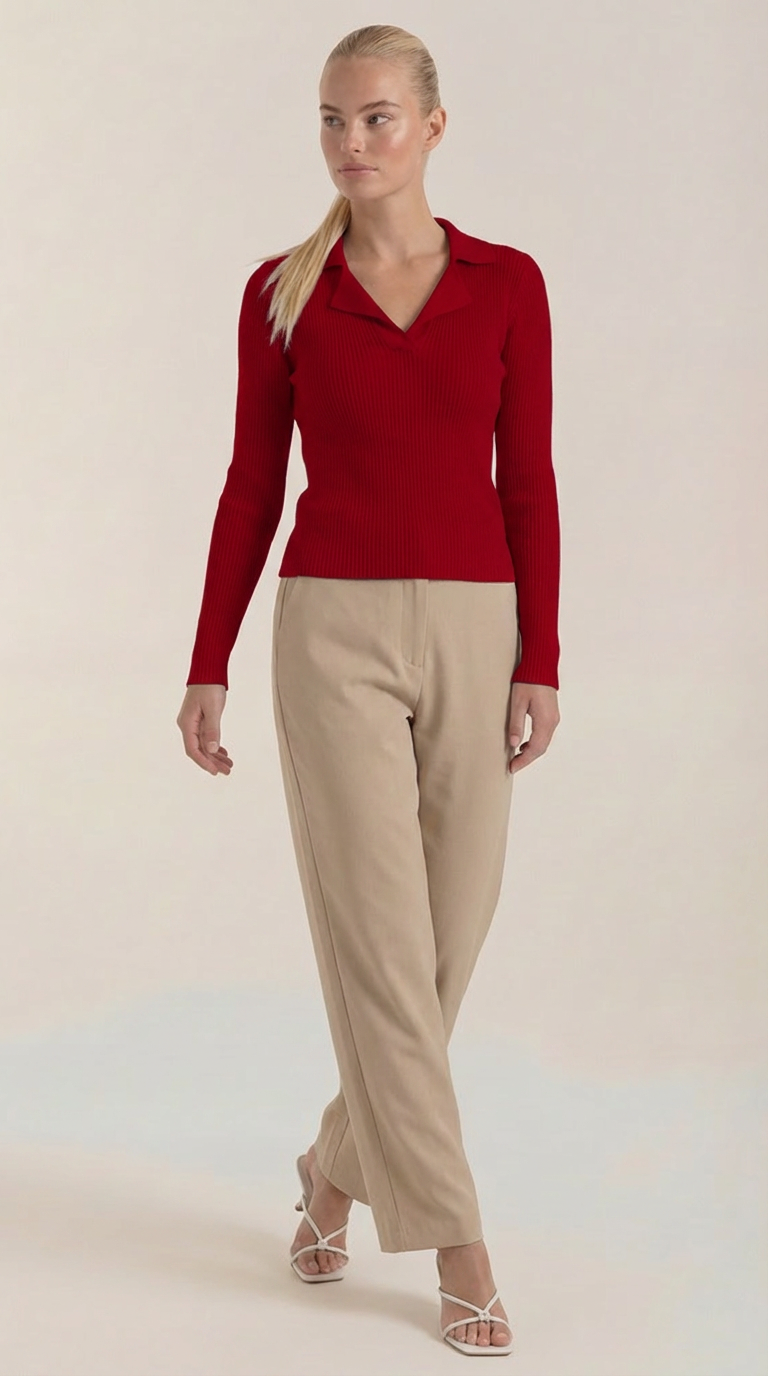 Carlota | Suéter de Punto con Cuello Elegante