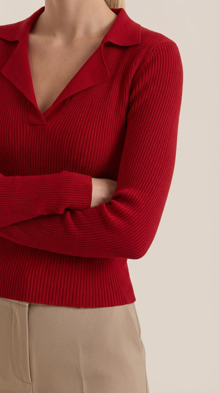 Carlota | Suéter de Punto con Cuello Elegante