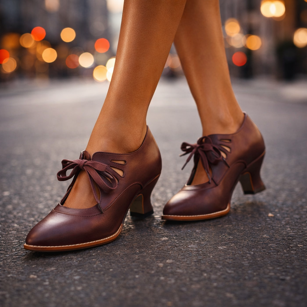 Talia | Elegantes Zapatos de Tacón de Piel