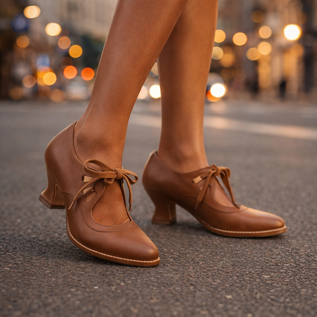 Talia | Elegantes Zapatos de Tacón de Piel