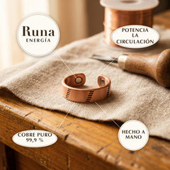 Anillo de cobre Runa