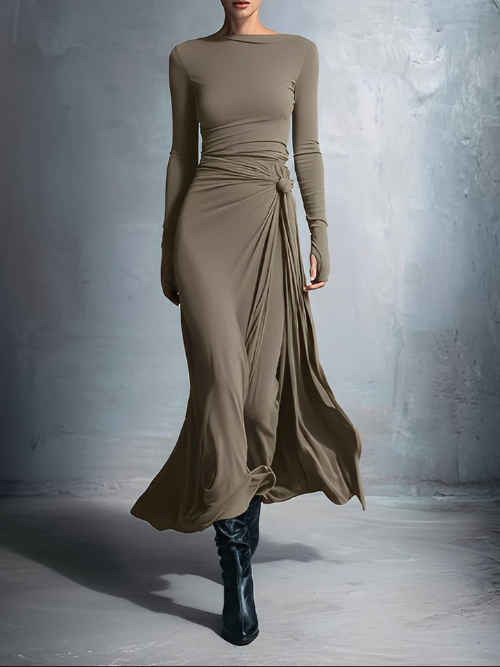 Itziar | Vestido Elegante con Nudo Lateral
