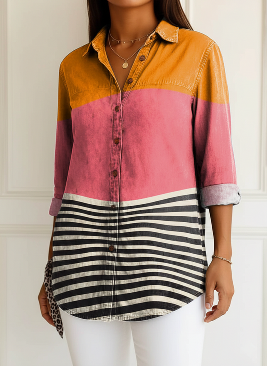 Camille | Blusa de rayas vibrantes