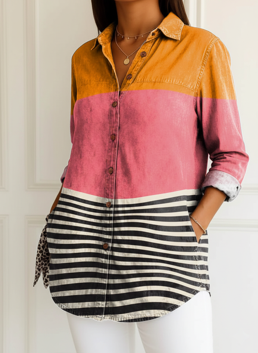 Camille | Blusa de rayas vibrantes